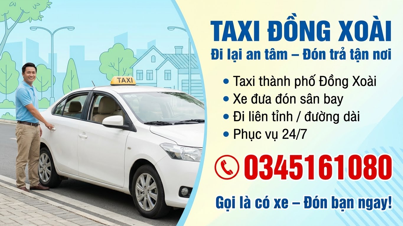 Taxi liên tỉnh Đồng Xoài nhận chuyến đường dài đi các tỉnh lân cận